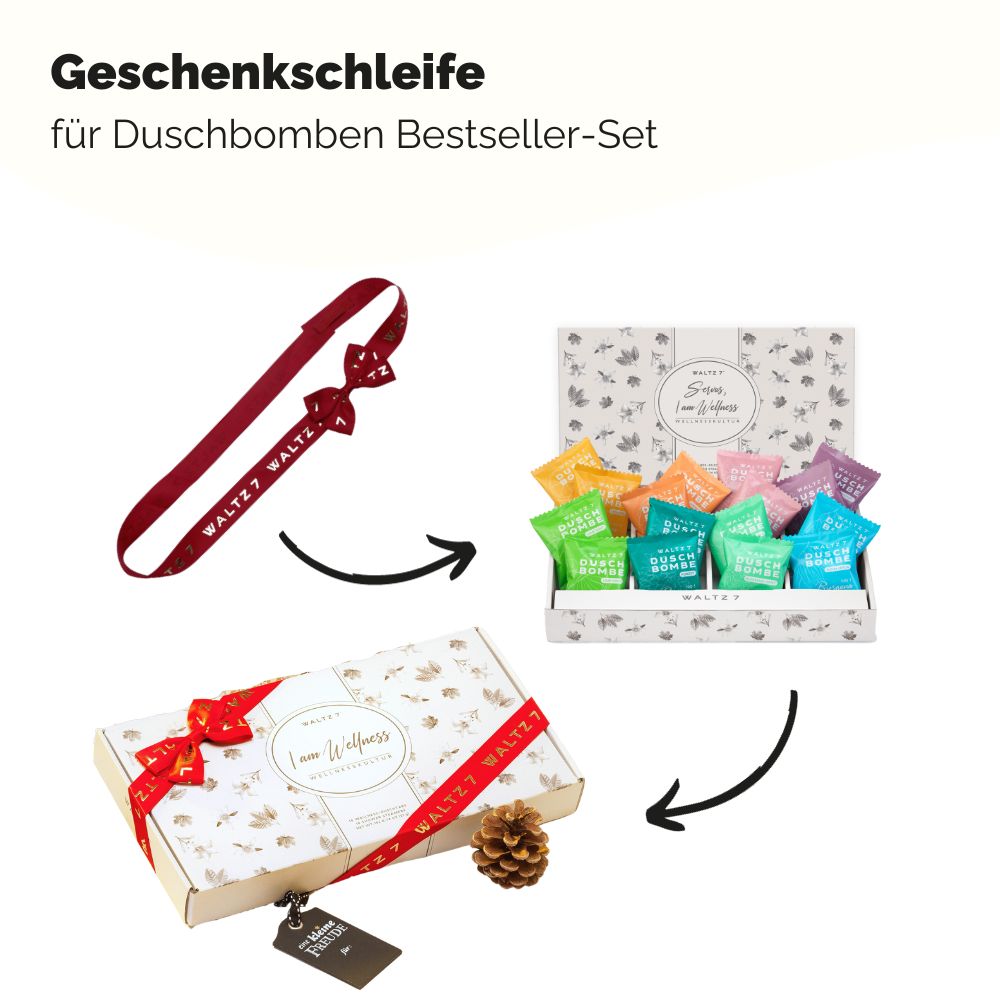 Geschenkschleife für Bestseller Duschbomben-Set