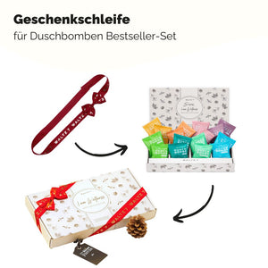 Geschenkschleife für Bestseller Duschbomben-Set
