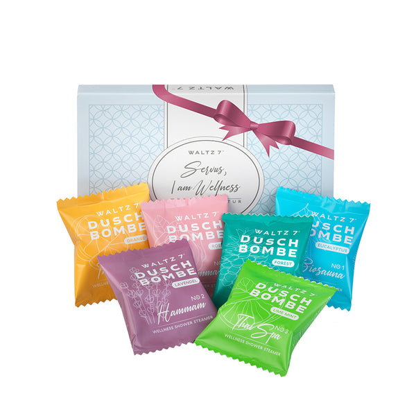 Duschwellness Probierset mit 6 Duschbomben