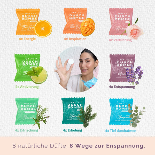 Duschwellness XXL Set mit 32 Duschbomben