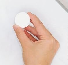 Placing the shower bomb in the shower